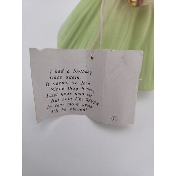 Josef Originals 7 Years Birthday Girl Angel Doll Green Dress Tag And Stickers - Picture 16 of 16